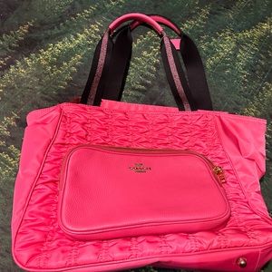 Pink Ruffled Coach Shoulderbag